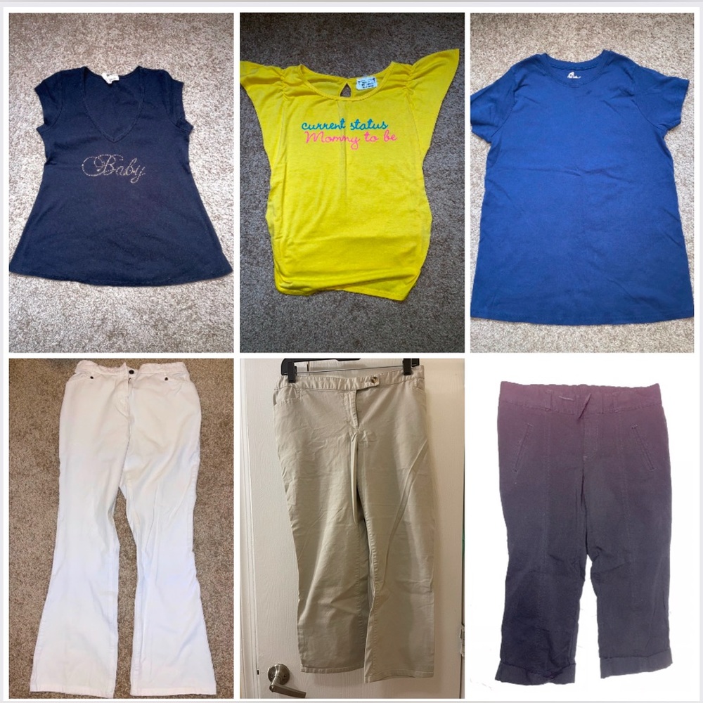 Maternity 3 Tops & 3 Bottoms Bundle